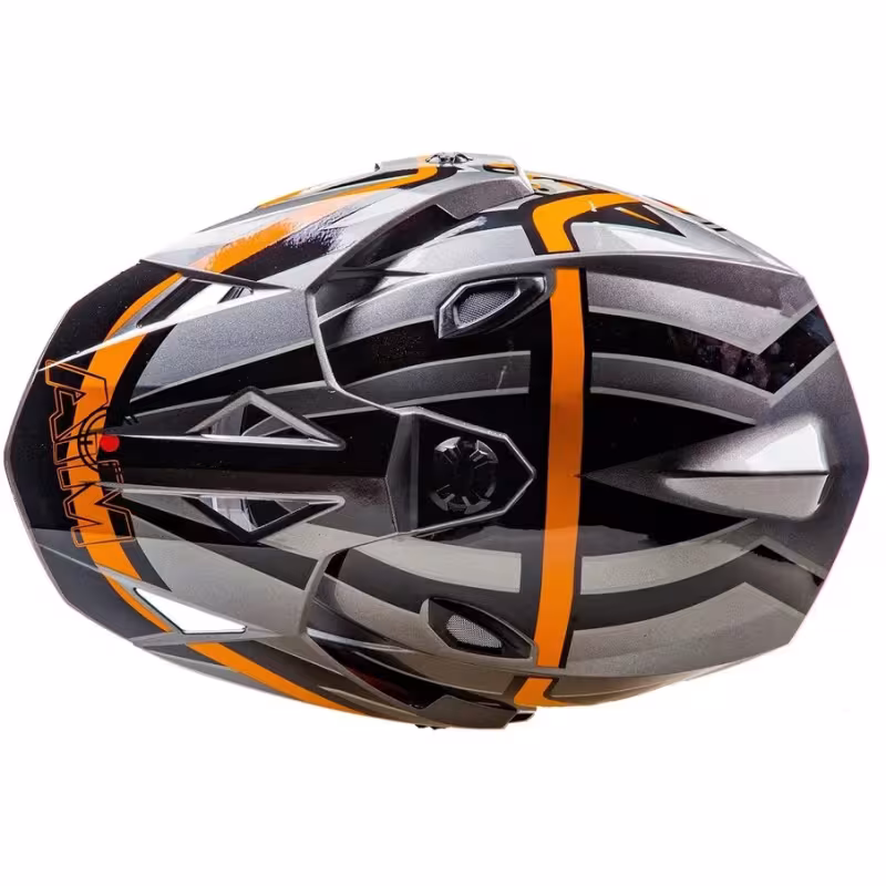 Мотошлем AiM JK802, оранжевый/серый/черный, размер M