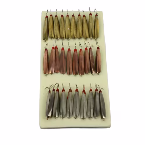 Блесна зимняя окуневая 19, медь, с двойником