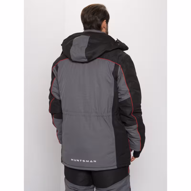 Костюм мужской Huntsman Siberia Lux, ткань Breathable, серый/черный, размер 48-50, 170-176 см