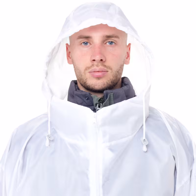 Костюм маскировочный Huntsman Метель, ткань шелк, белый, размер 58-64, 176-182 см