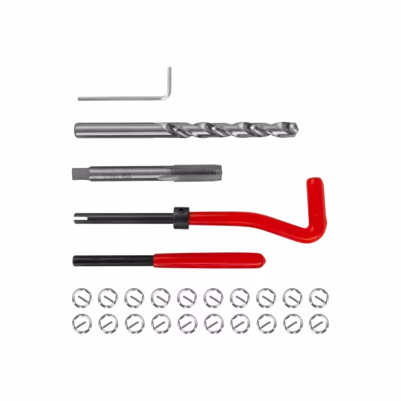 Набор для восстановления резьбы Thorvik М8х1.0, TRIS810, 25 предметов