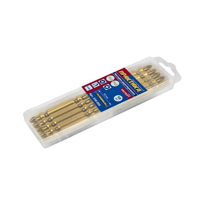 Бита двусторонняя Практика Эксперт 036-995, PH-2/PZ-2х65 мм (10шт)