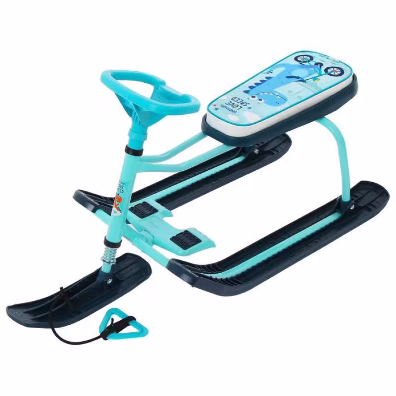 Снегокат Nika Kids Тимка Спорт 2+ Динозавр ТС2+/Д, бирюзовый