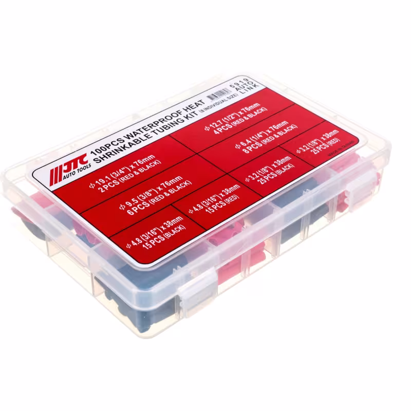 Набор термоусадок JTC 5919, 6 типоразмеров, 100 шт