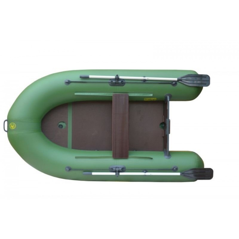 Надувная лодка ПВХ ВoatМaster 250K, пайол фанерный, зеленый