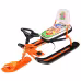 Снегокат со спинкой Nika Kids Тимка Спорт 4-1 Фиксики, оранжевый/черный