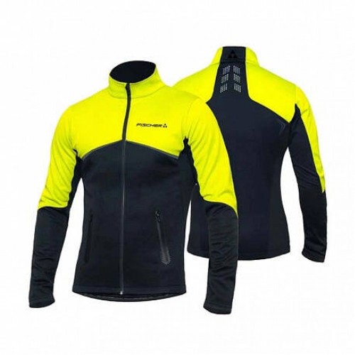 Куртка мужская Fischer Softshell Warm GR8115-101, черный/желтый, размер 48