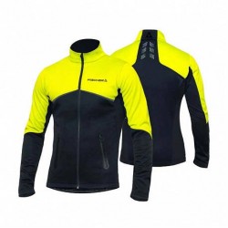 Куртка мужская Fischer Softshell Warm GR8115-101, черный/желтый, размер 54 (XXL)