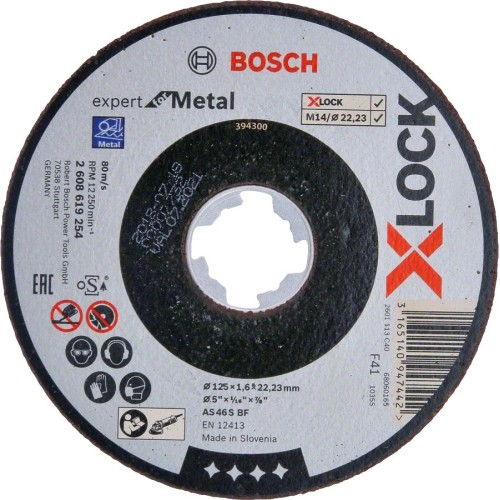 Круг отрезной по металлу Bosch Expert for Metal X-Lock (125х1,6х22)