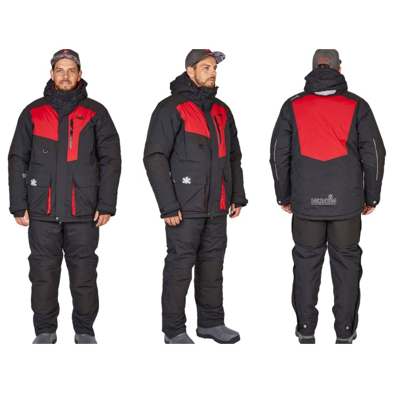 Костюм мужской Norfin Extreme 5, ткань Breathable, черный/красный, размер M