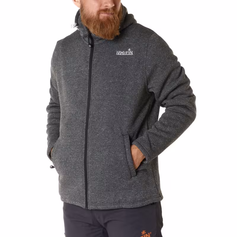 Куртка мужская Norfin Celsius, флис, серый, размер XL