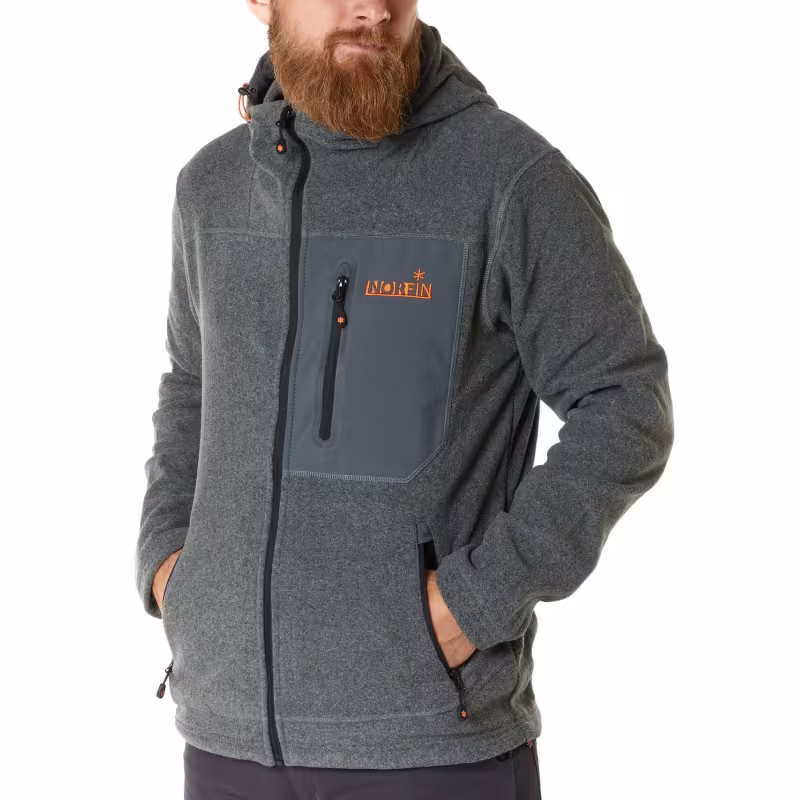 Куртка мужская Norfin Onyx, флис, серый, размер XL