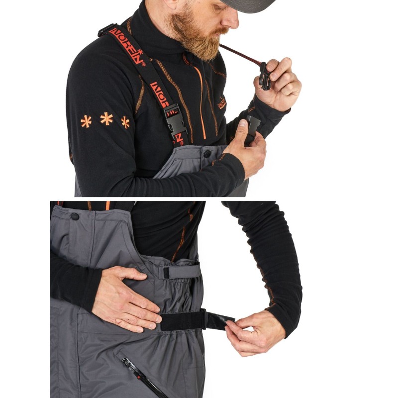 Полукомбинезон мужской Norfin Verity Pro GR, ткань Breathable, серый, размер XL