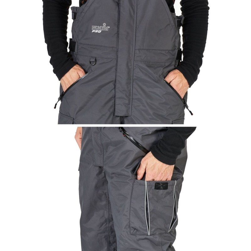 Полукомбинезон мужской Norfin Verity Pro GR, ткань Breathable, серый, размер XL