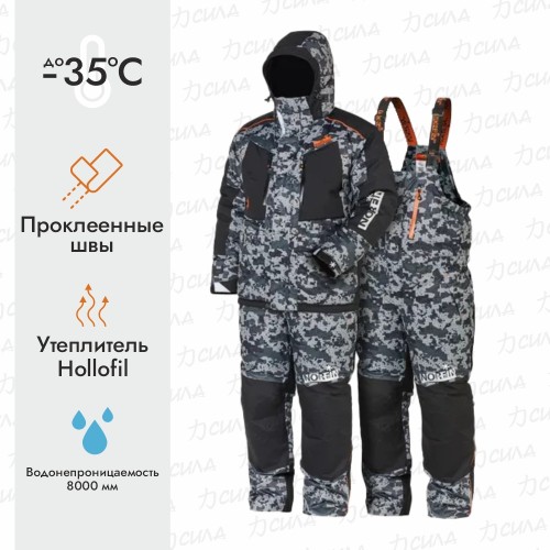 Костюм мужской Norfin Discovery 2 LE Camo, ткань Breathable, серый камуфляж, размер M