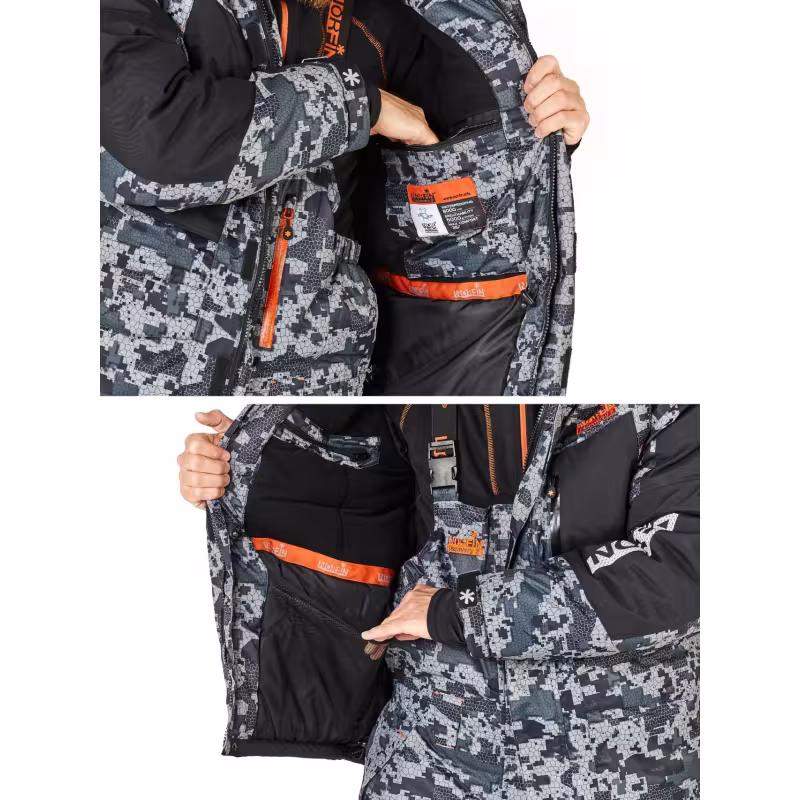 Костюм мужской Norfin Discovery 2 LE Camo, ткань Breathable, серый камуфляж, размер M