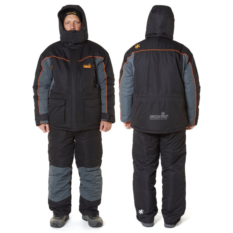 Костюм мужской Norfin Element+, ткань Breathable, черный/серый, размер S