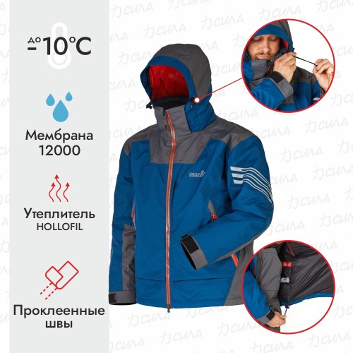 Куртка мужская Norfin Verity Pro BL, ткань Breathable, синий, размер S