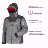 Куртка мужская Norfin Verity Pro GR, ткань Breathable, серый, размер XL