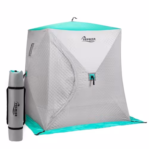 Палатка-куб утепленная для зимней рыбалки Premier Fishing Комфорт PR-ISCС-180BG, 3-мест., 180х180х190 см, серый