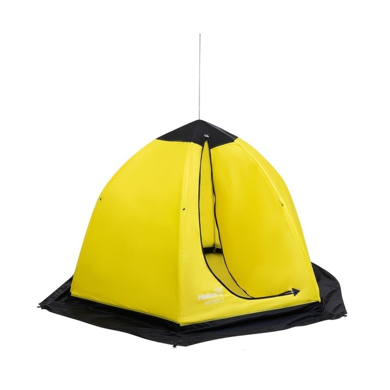 Палатка-зонт утепленная для зимней рыбалки Helios Nord-2, 2-мест., 220х190х150 см, желтый