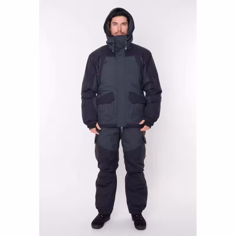 Костюм мужской Triton Gear Gorka -40 ПК, ткань Таслан, серый/черный, размер 56-58 (XL), 182-188 см