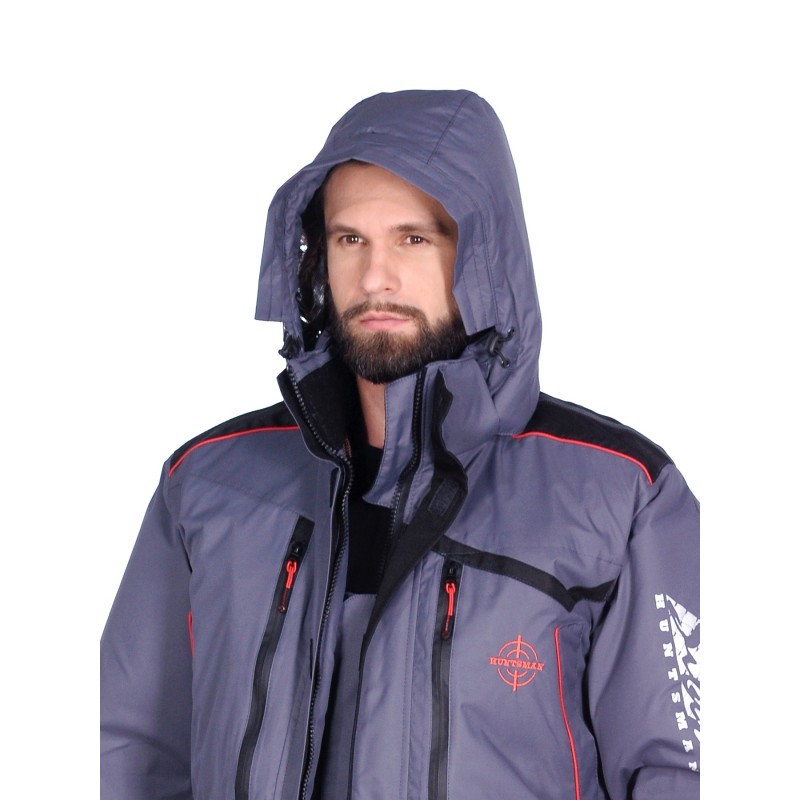 Костюм-поплавок мужской Huntsman (Восток) Siberia Floating, ткань Breathable, серый/черный, размер 60-62, 182-188 см