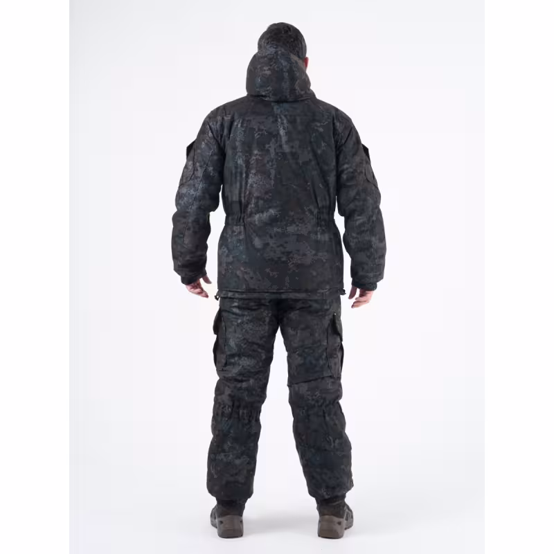 Костюм мужской OneRus Горный -45, ткань Алова, черный камуфляж, размер 48-50, 170-176 см