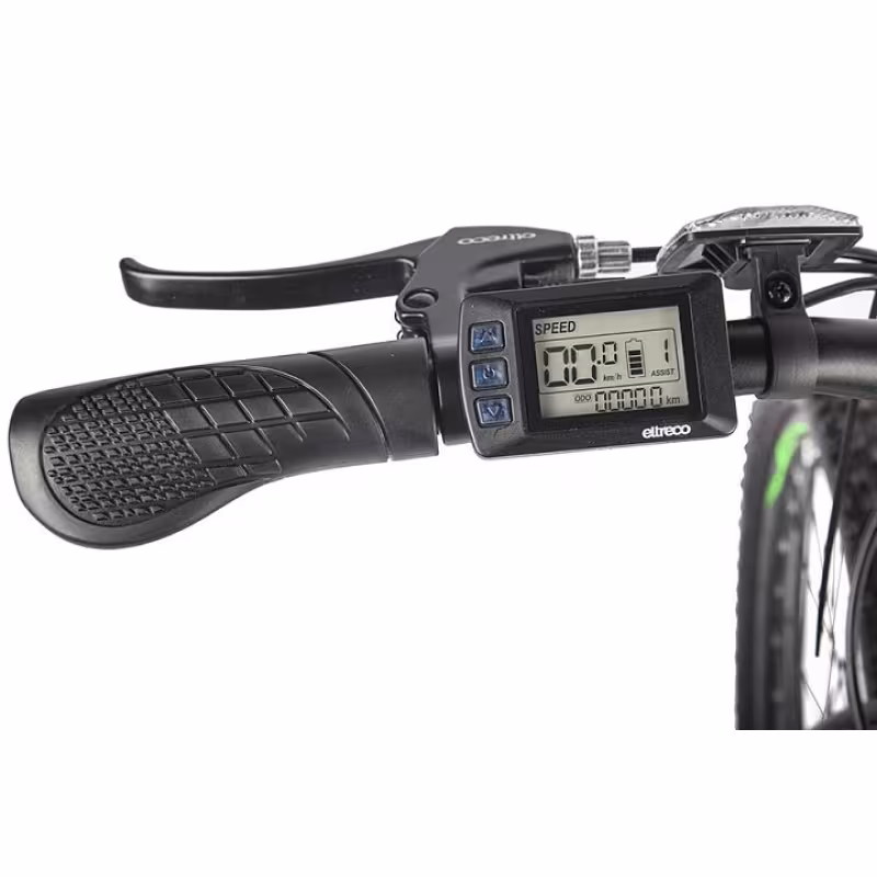 Велогибрид Eltreco XT600 D черный/зеленый