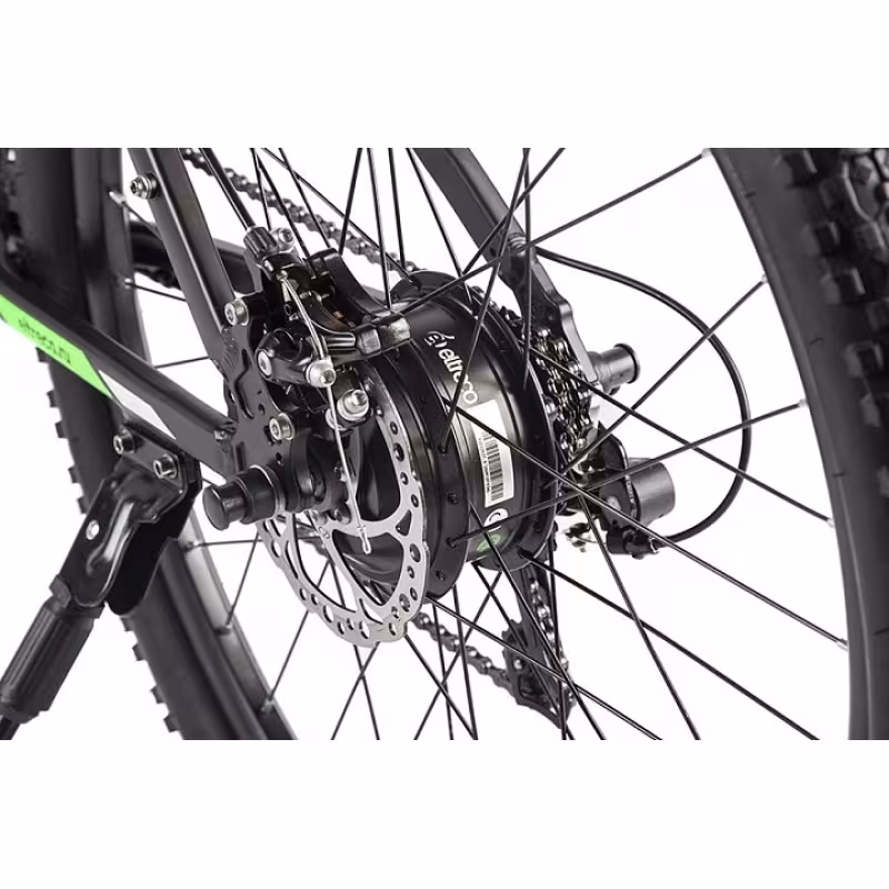 Велогибрид Eltreco XT600 D черный/зеленый