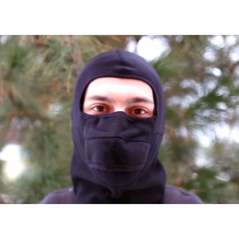 Подшлемник-балаклава Baseg WB N, ткань Виндблок, черный, размер L