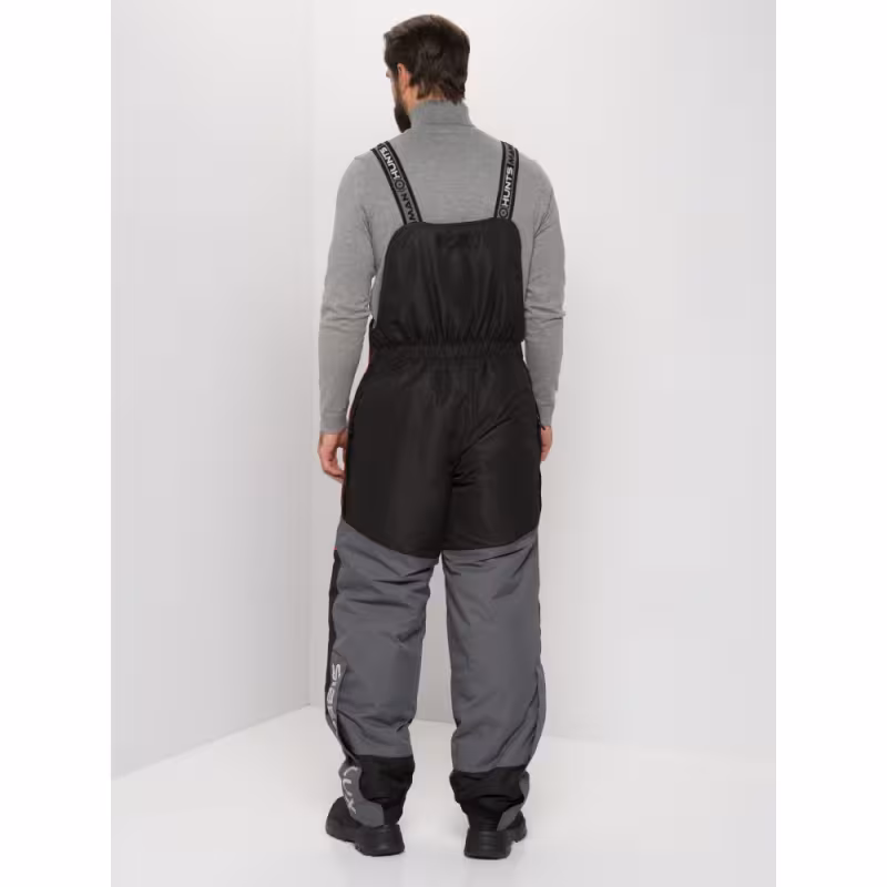 Костюм мужской Huntsman Siberia Lux, ткань Breathable, серый/черный, размер 48-50, 182-188 см