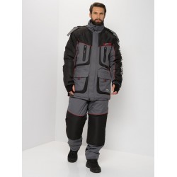 Костюм мужской Huntsman (Восток) Siberia Lux, ткань Breathable, серый/черный,  размер 52-54, 170-176 см