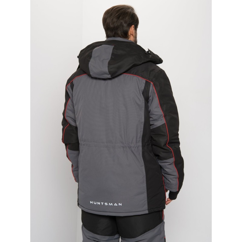 Костюм мужской Huntsman (Восток) Siberia Lux, ткань Breathable, серый/черный, размер 56-58, 182-188 см