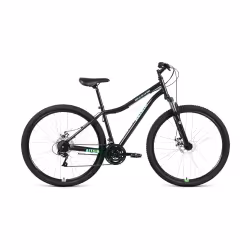Велосипед горный хардтейл Altair MTB HT 2.0 D 26 ( 21 скорость, рост 19 ) чёрный/ярко-зелёный