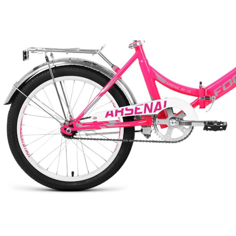 Велосипед  Forward Arsenal 20 1.0 ( 1 скорость, рост 14, скл.) белый/розовый