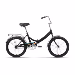 Велосипед Forward Arsenal 20 1.0 ( 1 скорость, рост 14, скл.) чёрный/оранжевый