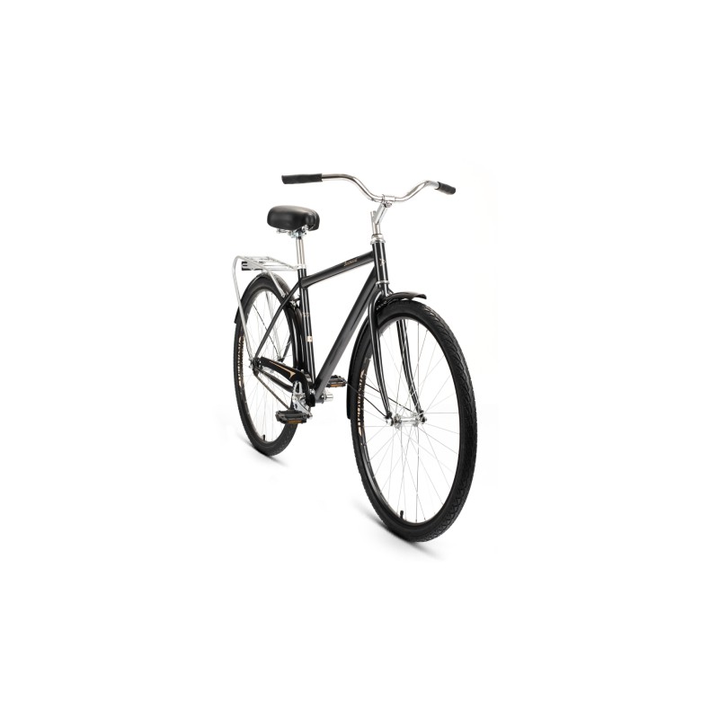 Велосипед городской взрослый Forward  Dortmund 1.0 28  (1 скорость, рост 19) чёрный/бронзовый