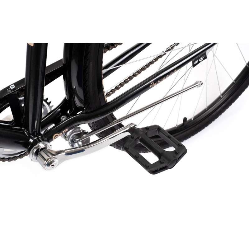 Велосипед городской взрослый Forward  Dortmund 1.0 28  (1 скорость, рост 19) чёрный/бронзовый