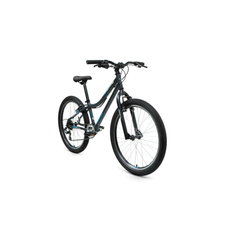Велосипед горный хардтейл подростковый Forward Titan 24 1.0 ( рост 12, 6 ск.) тёмно-серый/бирюзовый