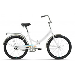 Велосипед городской  взрослый Forward Valencia 1.0 24  ( рост 16, 1 скорость, складной ) белый/оранжевый