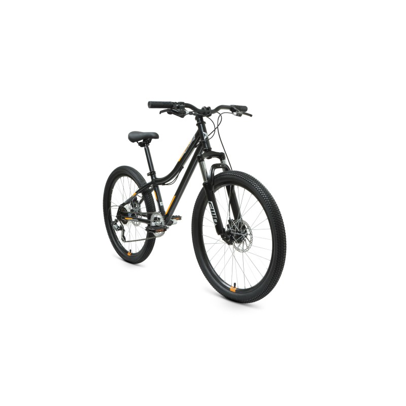 Велосипед горный хардтейл подростковый Forward Titan 24 2.0 D ( рост 12, 6 ск.) чёрный/оранжевый