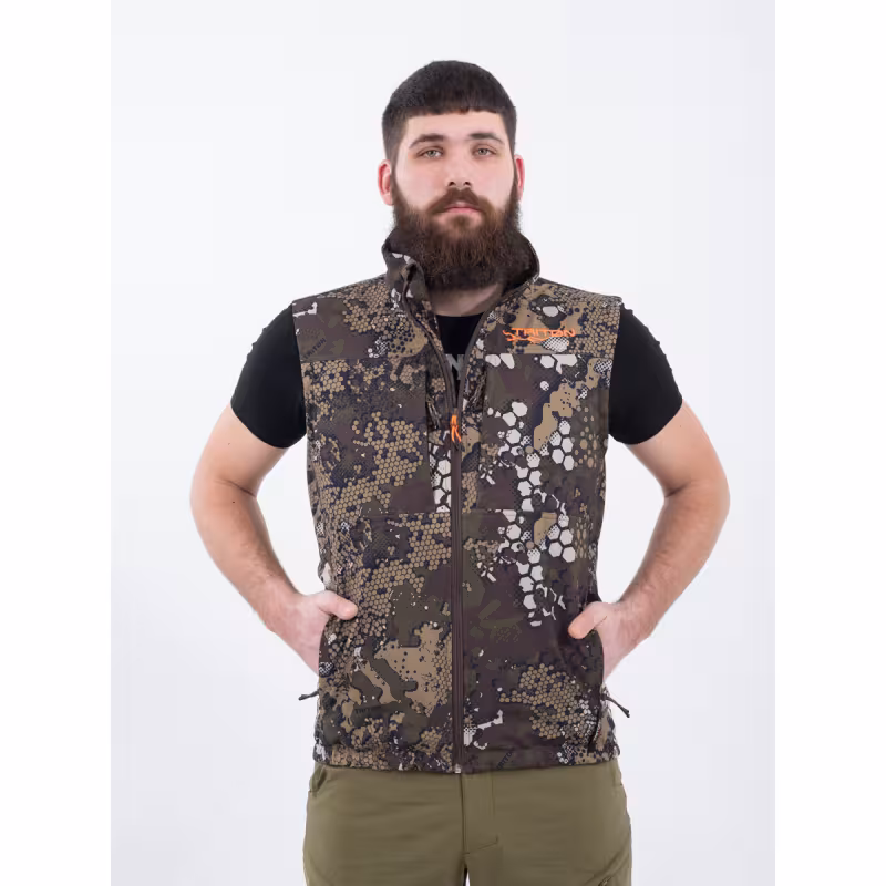 Жилет мужской Triton Gear Ridge, ткань Софтшелл, бежевый камуфляж, размер XXL