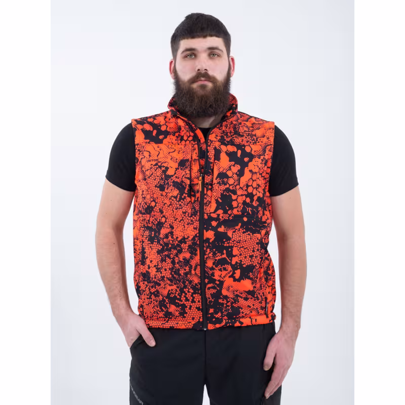 Жилет сигнальный мужской Triton Gear Ridge, ткань Софтшелл, оранжевый, размер  L