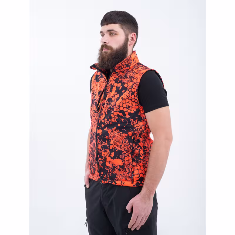 Жилет сигнальный мужской Triton Gear Ridge, ткань Софтшелл, оранжевый, размер  L