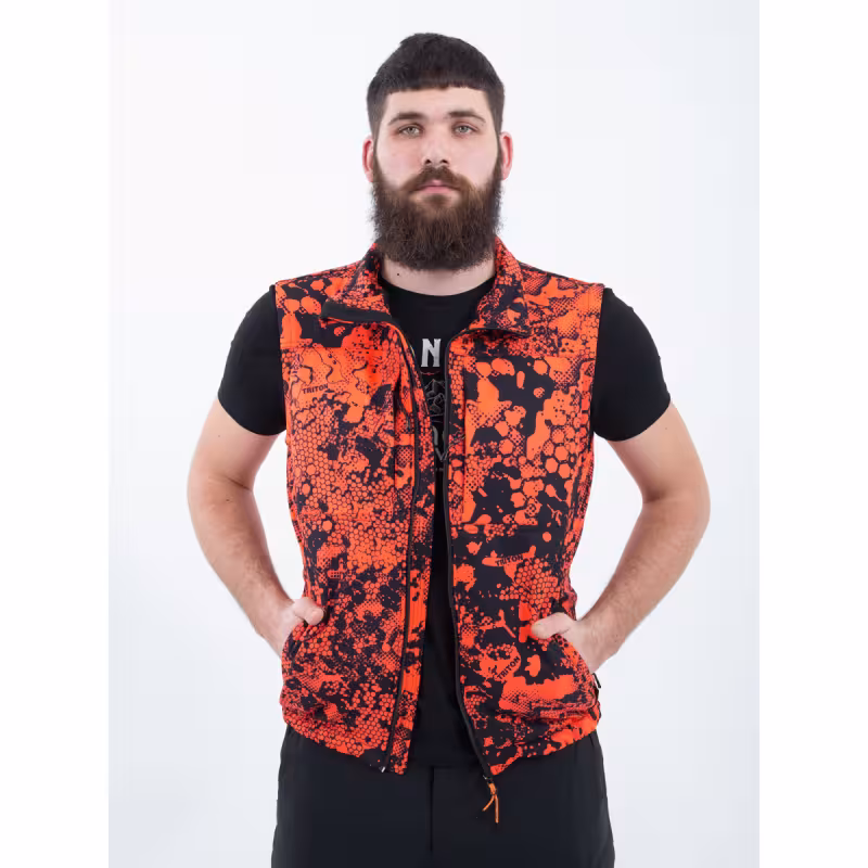 Жилет сигнальный мужской Triton Gear Ridge, ткань Софтшелл, оранжевый, размер  L