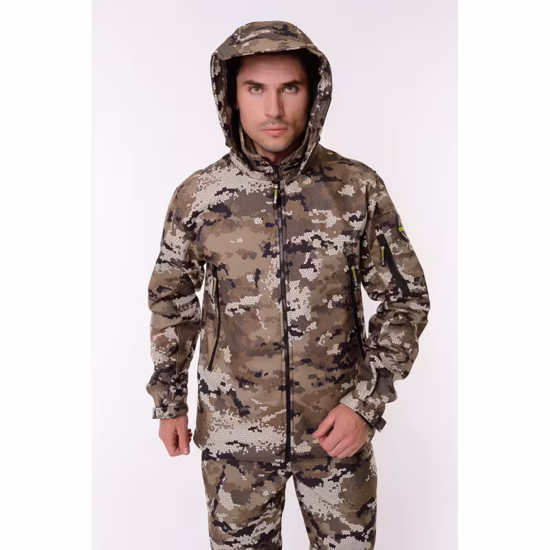 Костюм мужской OneRus Тактика -5, ткань Полофлис, бежевый камуфляж, размер 52-54, 182-188 см