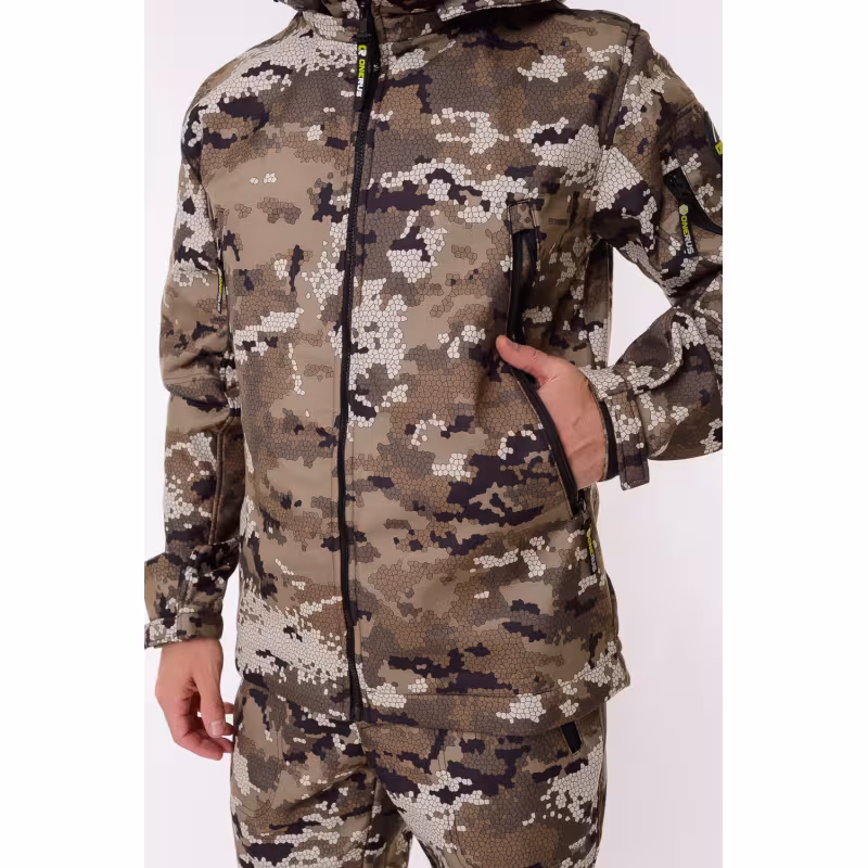 Костюм мужской OneRus Тактика -5, ткань Полофлис, бежевый камуфляж, размер 52-54, 182-188 см