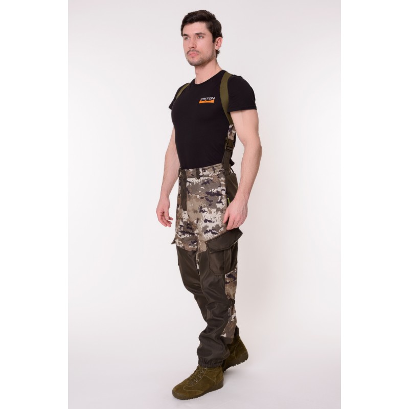 Костюм мужской OneRus Горный -5, ткань Полофлис, бежевый камуфляж/коричневый, размер 48-50 (M), 170-176 см