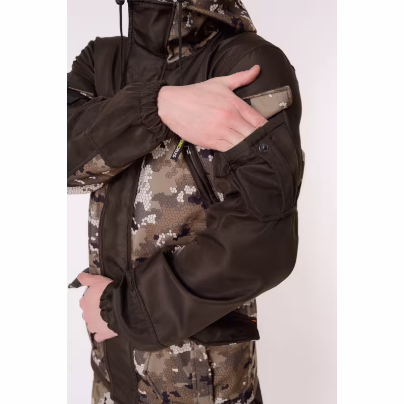 Костюм мужской OneRus Горный -5, ткань Полофлис, бежевый камуфляж/коричневый, размер 48-50 (M), 170-176 см